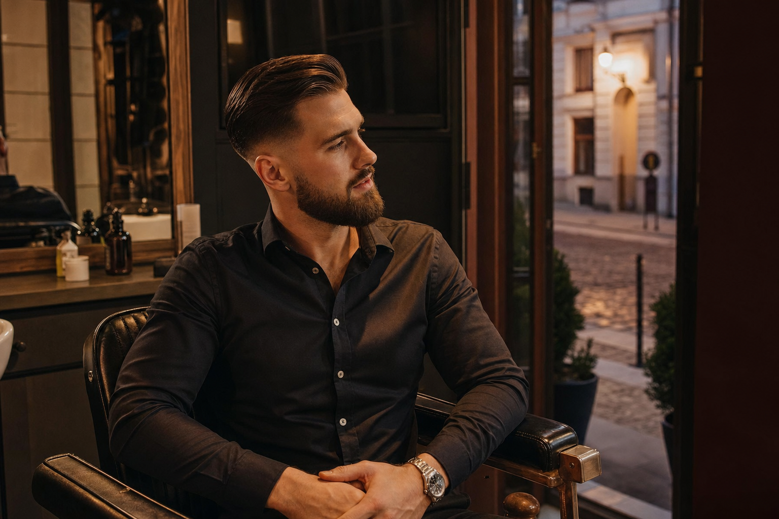 Barber Sanok przed randką, kolacją lub wieczornym wyjściem: jak ustawić włosy, brodę i detale bez efektu „za bardzo”