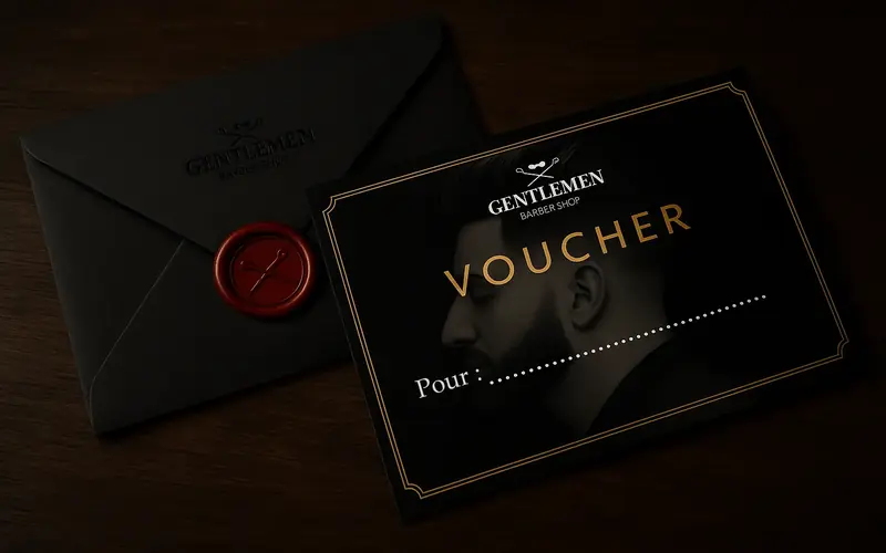 Carte cadeau élégante Gentlemen Barber Shop Sanok